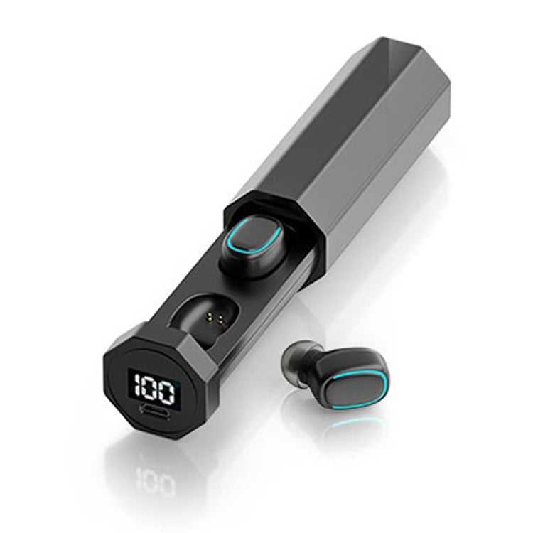 Écouteurs sans fil Bluetooth 5.0 TWS C1, écran tactile polygonal, avec boîtier de chargement, polygonal